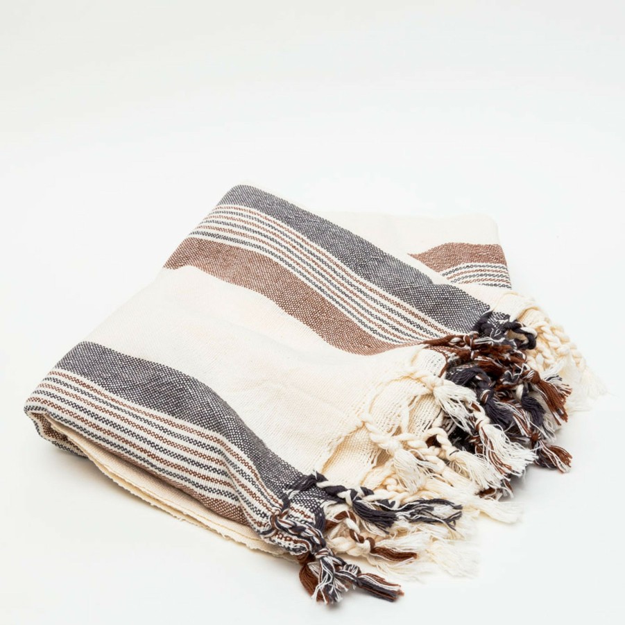 * Decor | Brown & Cream Hudson Towel By Home & Loft