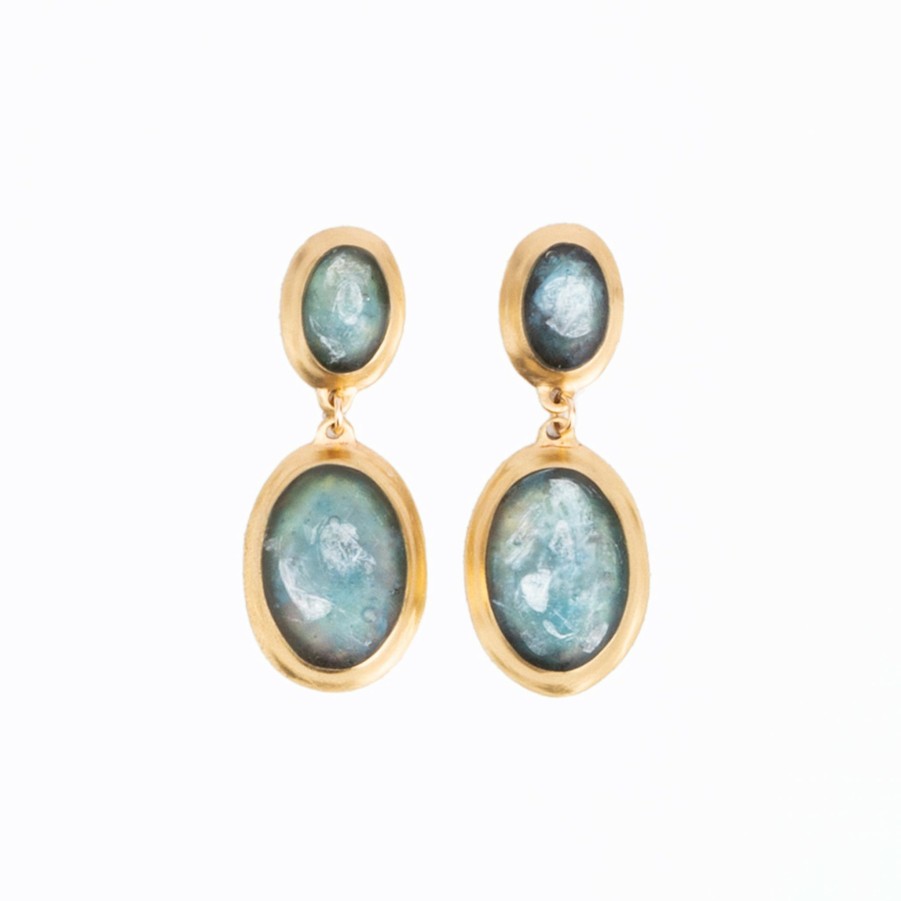 * Earrings | Double Resin Earring In Seafoam By Julie Cohn Design