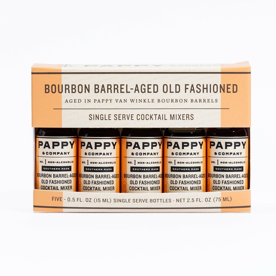 * Bar | Bourbon Barrel-Aged Old Fashioned Single Serve Mixers (Set Of 5) By Pappy & Company