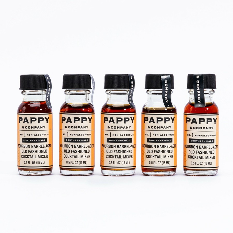 * Bar | Bourbon Barrel-Aged Old Fashioned Single Serve Mixers (Set Of 5) By Pappy & Company