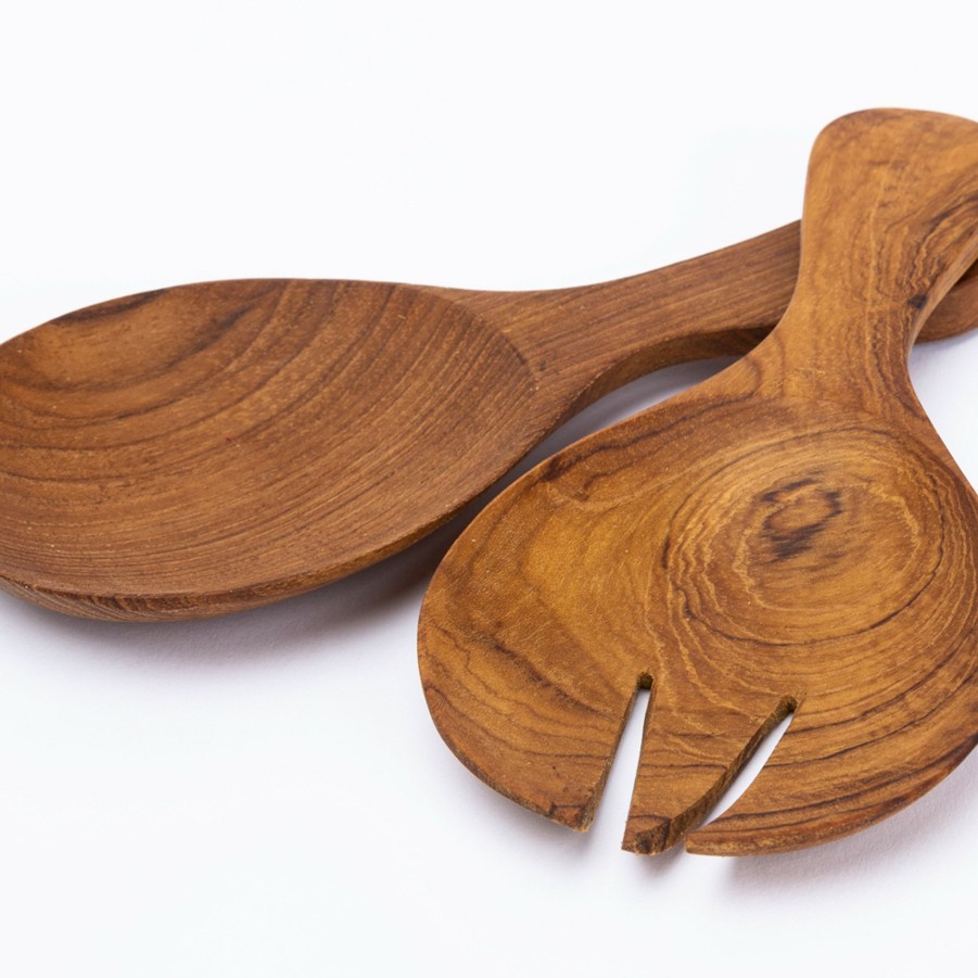 * Tabletop | Round Teak Serving Set By Be Home