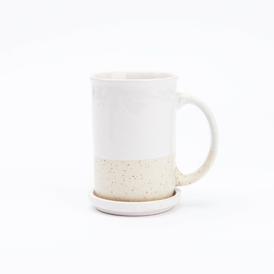 * Tabletop | Speckled Coffee + Tea Mug With Steeping Cover By Anaya