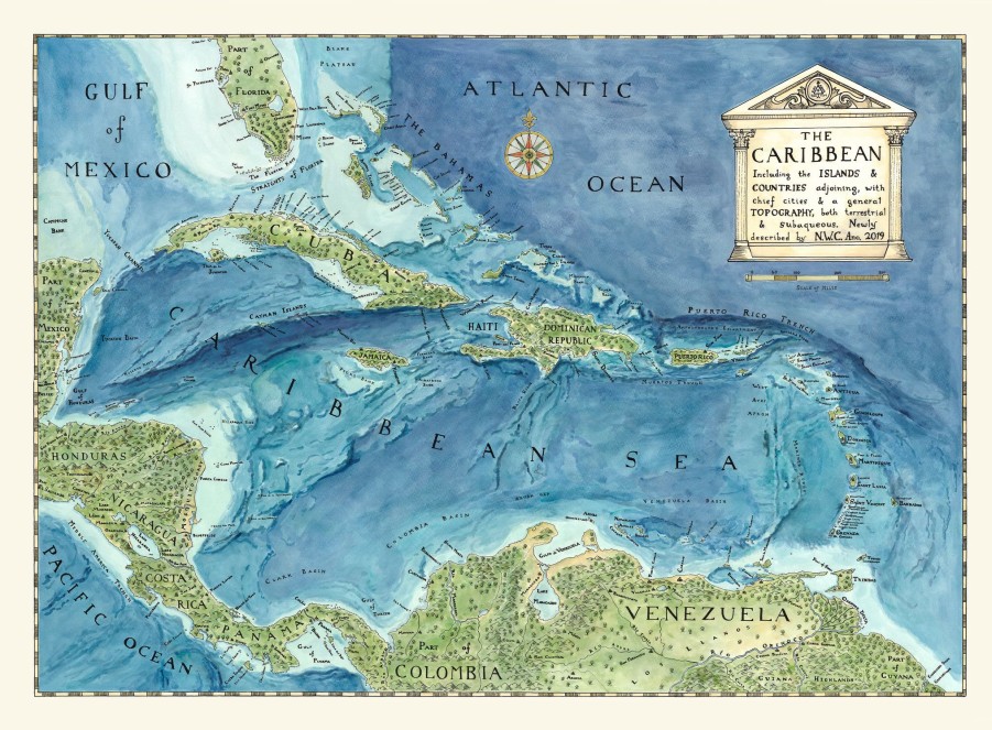 * Decor | Caribbean Map By New World Cartography