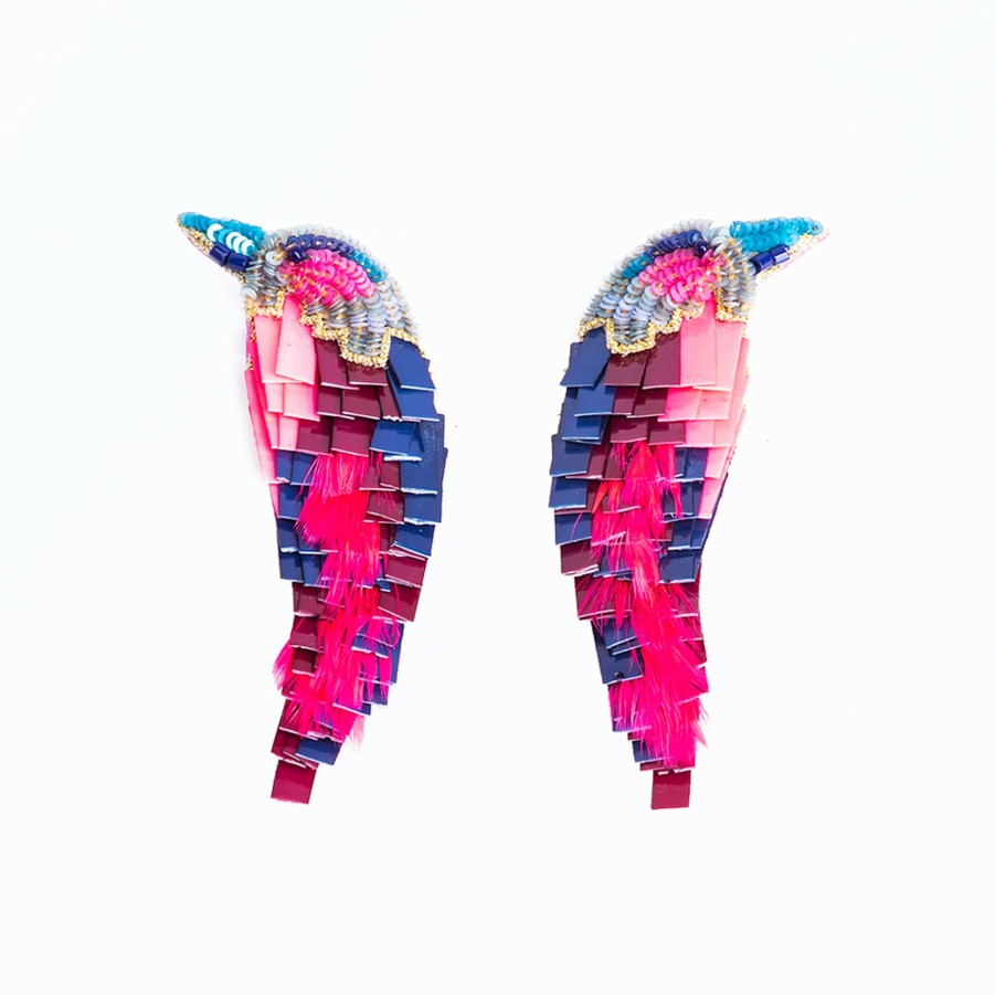 * Earrings | Bird Earrings In Hot Pink By Mignonne Gavigan