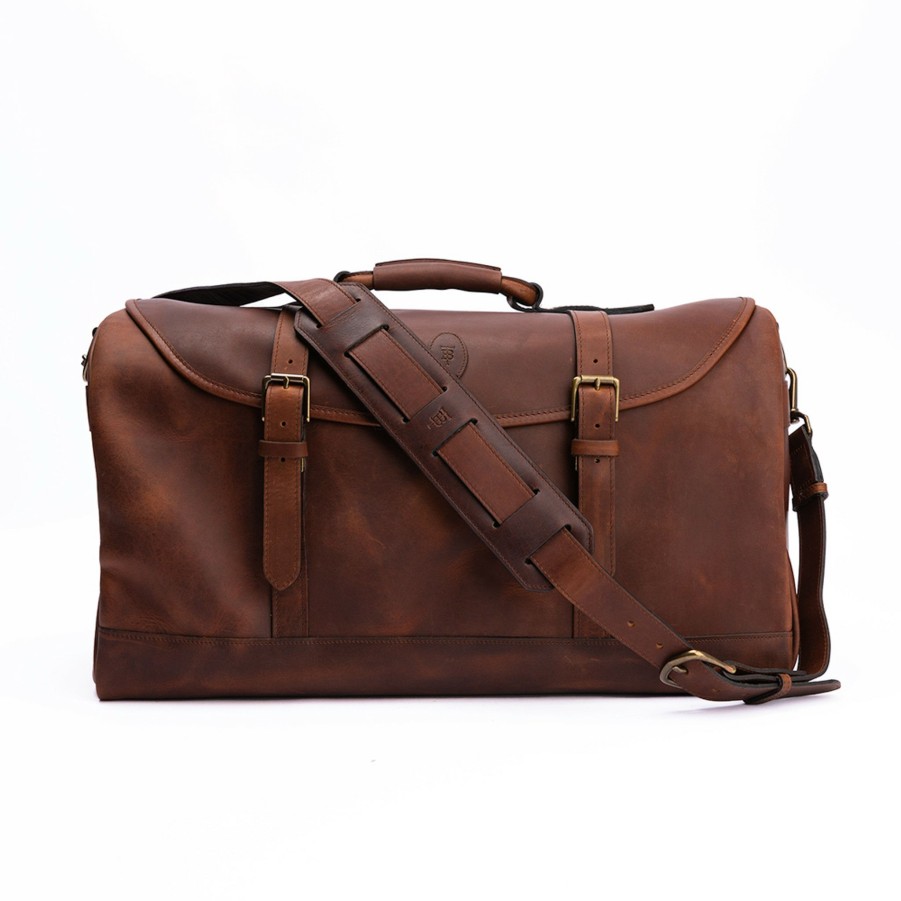 * Men'S Accessories | Leather Weekender Duffel Bag By Tom Beckbe