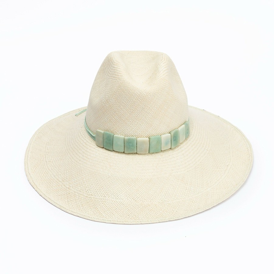 * Women'S Accessories | Antiparos Spring Wide Brim Straw Hat In Ice By Artesano