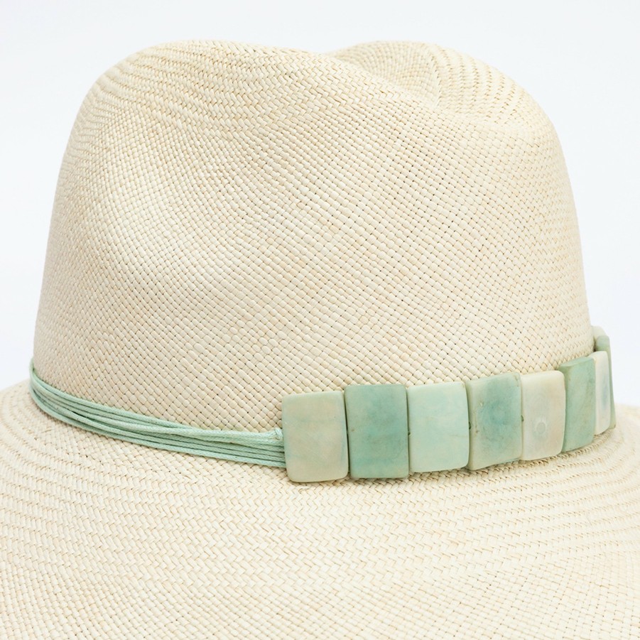 * Women'S Accessories | Antiparos Spring Wide Brim Straw Hat In Ice By Artesano