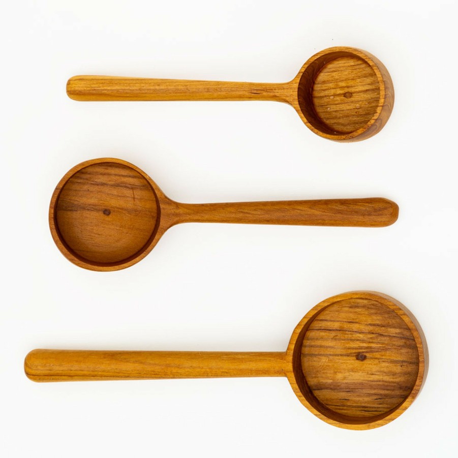 * Kitchen Accessories | Teak Root Measuring Ladles By Sir/Madam