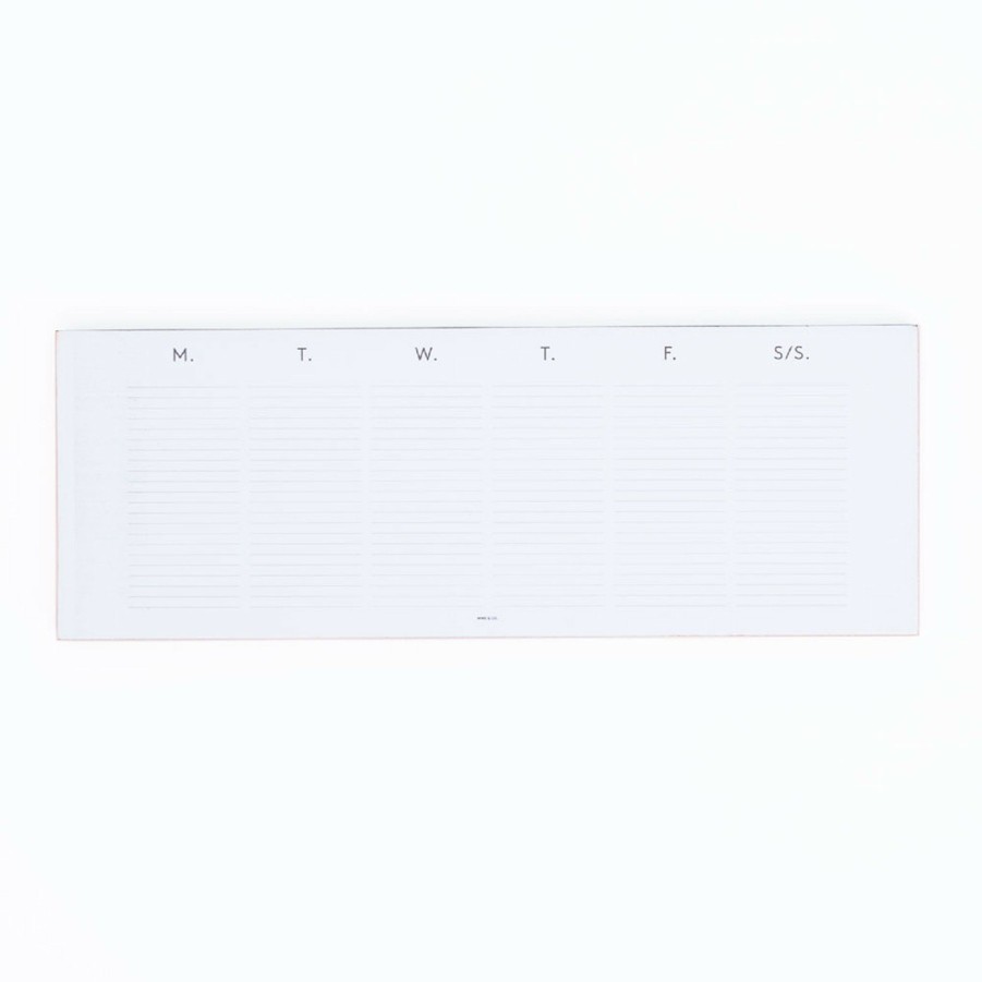 * Stationery & Cards | Pink-Edged Weekly Planner Desk Pad By Wms & Co.