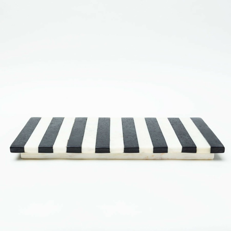 * Tabletop | Striped Marble Tray By Be Home